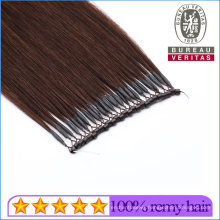 Straight Brown 20inch 100% Brazilian Human Virgin Hair Micro Ring Hair Extension Remy Hair